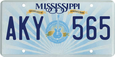 MS license plate AKY565