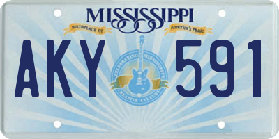 MS license plate AKY591