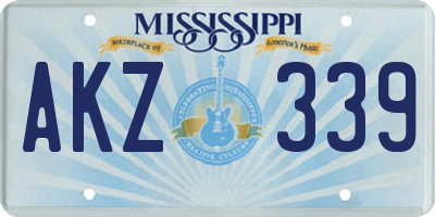MS license plate AKZ339