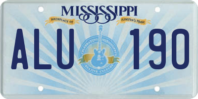 MS license plate ALU190
