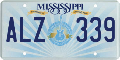 MS license plate ALZ339