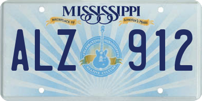 MS license plate ALZ912