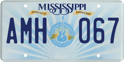 MS license plate AMH067