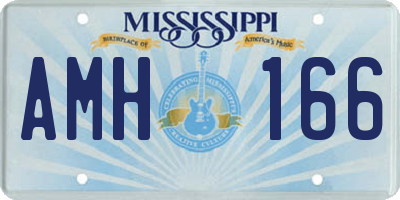 MS license plate AMH166