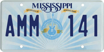 MS license plate AMM141