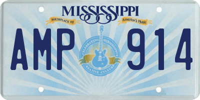 MS license plate AMP914