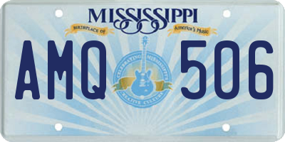 MS license plate AMQ506
