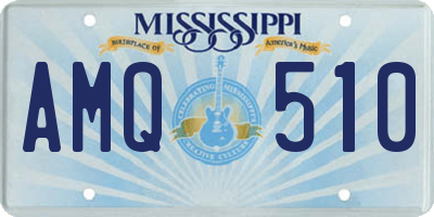 MS license plate AMQ510
