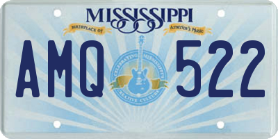 MS license plate AMQ522