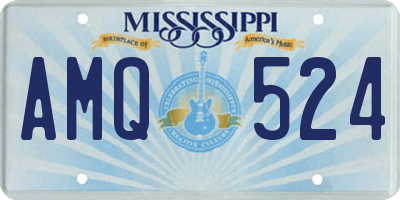 MS license plate AMQ524