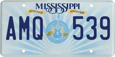 MS license plate AMQ539