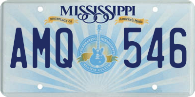 MS license plate AMQ546