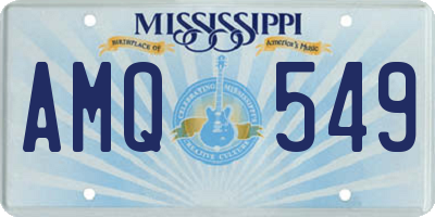 MS license plate AMQ549
