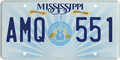 MS license plate AMQ551