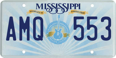 MS license plate AMQ553