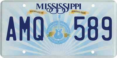 MS license plate AMQ589