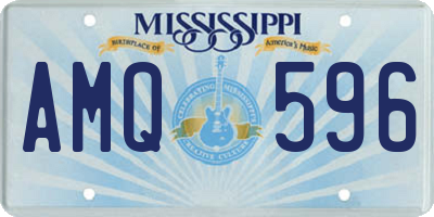MS license plate AMQ596