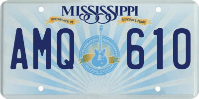 MS license plate AMQ610