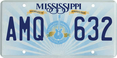 MS license plate AMQ632