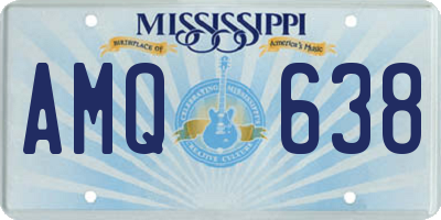 MS license plate AMQ638