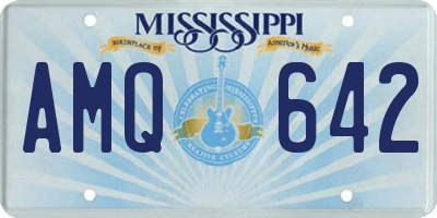 MS license plate AMQ642
