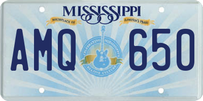 MS license plate AMQ650