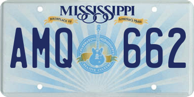 MS license plate AMQ662