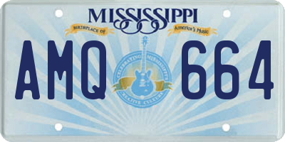 MS license plate AMQ664