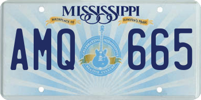 MS license plate AMQ665