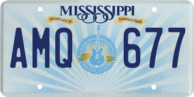 MS license plate AMQ677