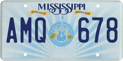 MS license plate AMQ678