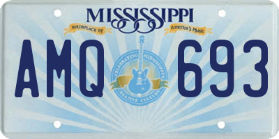MS license plate AMQ693
