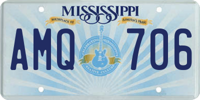 MS license plate AMQ706