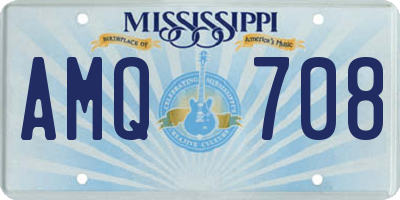 MS license plate AMQ708
