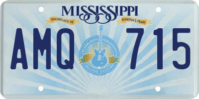 MS license plate AMQ715