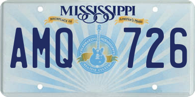 MS license plate AMQ726