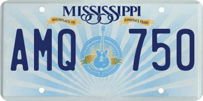 MS license plate AMQ750
