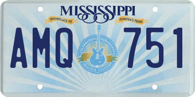MS license plate AMQ751