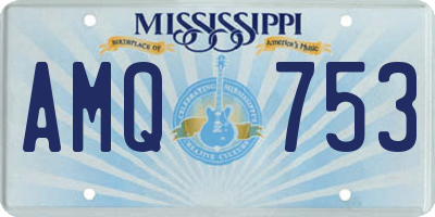 MS license plate AMQ753
