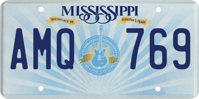 MS license plate AMQ769