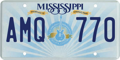 MS license plate AMQ770