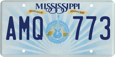 MS license plate AMQ773