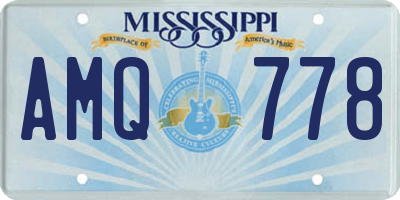 MS license plate AMQ778