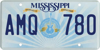 MS license plate AMQ780