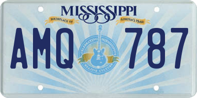 MS license plate AMQ787