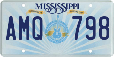 MS license plate AMQ798