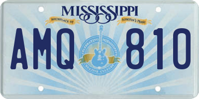 MS license plate AMQ810