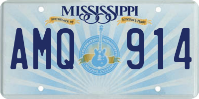 MS license plate AMQ914