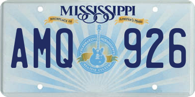 MS license plate AMQ926