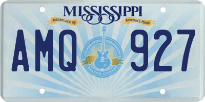 MS license plate AMQ927